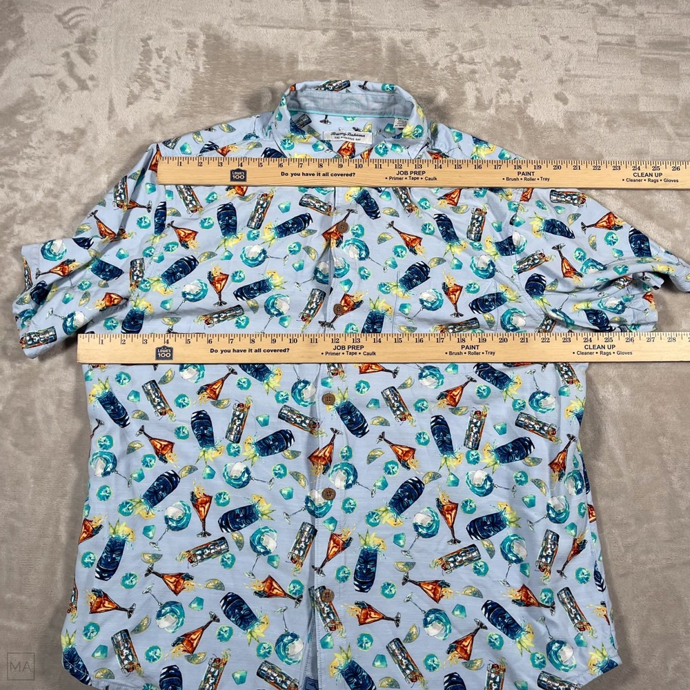 Tommy Bahama Men's Shirt Button Up The Veracruz Cay Cocktail Print XL Blue - Picture 3 of 7